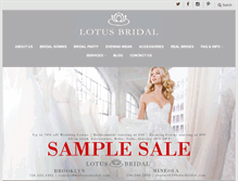 Tablet Screenshot of lotusbridal.com